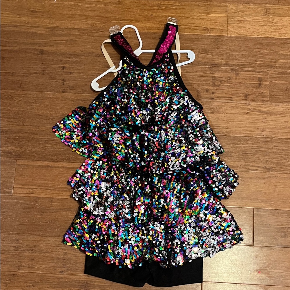 Sparkling Multicolor Kids Dance Costume